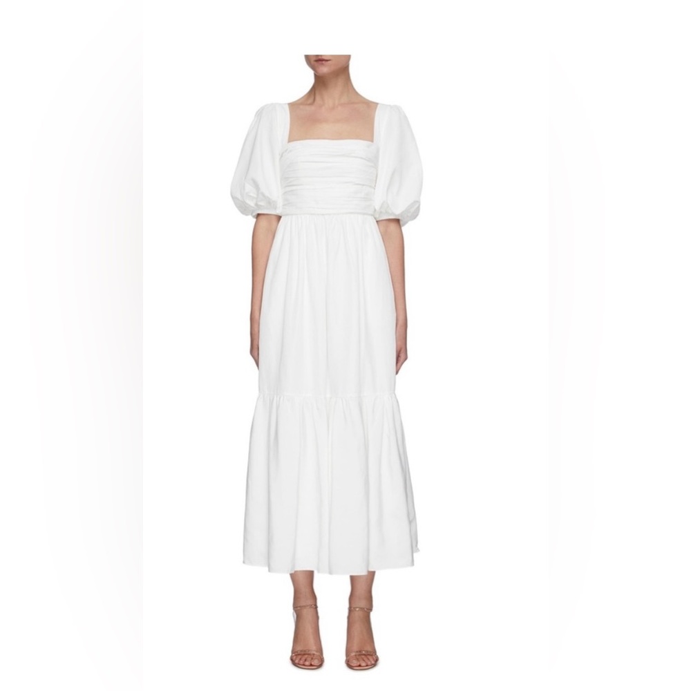 Self Portrait puff sleeve maxi